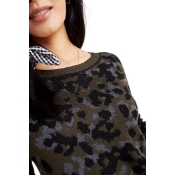 ANTHROPOLOGIE | Women’s Ethan Camo Print Sweater Size XE - Picture 4 of 10
